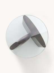 Round Wooden Side Table Miya with Glass Top - thumbnail 6