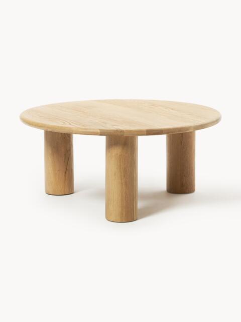 Round Oak Wood Coffee Table Didi - image 1