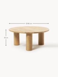 Round Oak Wood Coffee Table Didi - thumbnail 8