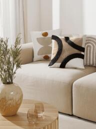Embroidered Cotton Cushion Cover Reza with a High-Low Structure - thumbnail 2