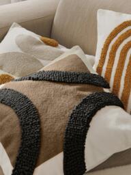 Embroidered Cotton Cushion Cover Reza with a High-Low Structure - thumbnail 9