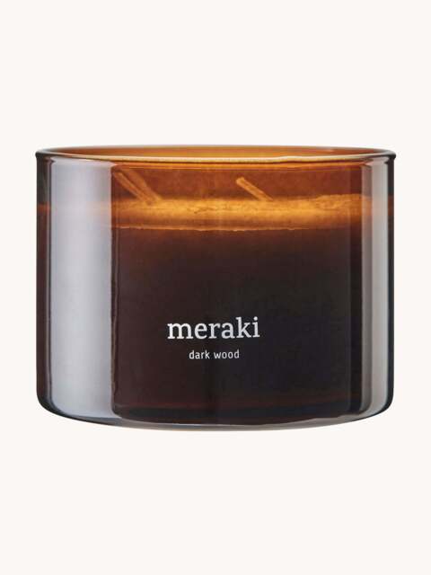 Scented Three-Wick Candle Dark Wood (Nutmeg, Clove & Amber) - image 1