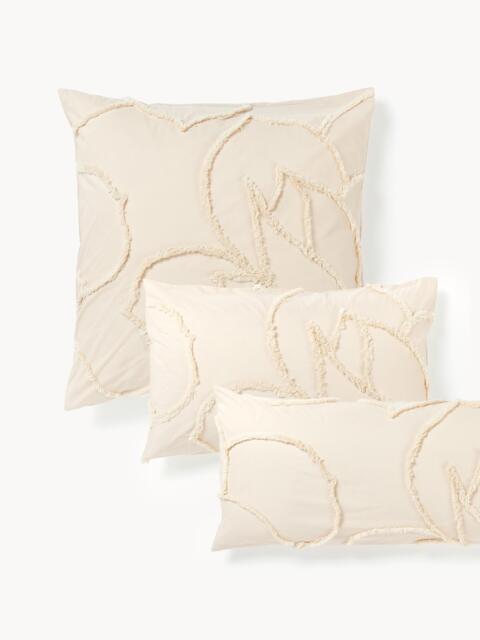 Cotton Percale Pillowcase Madeline with Tufted Design