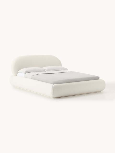 Upholstered Teddy Bed Alba with Storage