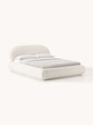 Upholstered Teddy Bed Alba with Storage