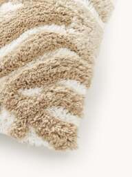 Cotton Cushion Cover Sela with Tufted Plant Motif - thumbnail 5