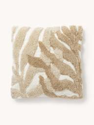 Cotton Cushion Cover Sela with Tufted Plant Motif