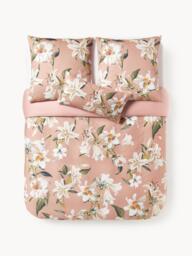 Cotton Satin Duvet Cover Flori with Floral Print - thumbnail 3