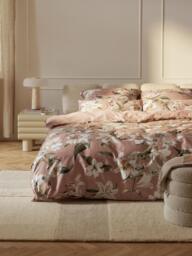 Cotton Satin Duvet Cover Flori with Floral Print - thumbnail 2