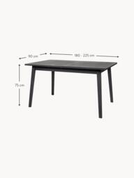 Extendable Wooden Dining Table Skagen, 180 - 225 x 90 cm - thumbnail 8