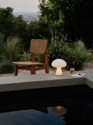 Mouth-Blown Portable LED Table Lamp Obello, Dimmable - thumbnail 4