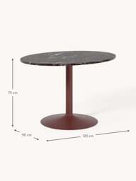 Oval Marble Dining Table Miley, 120 x 90 cm - thumbnail 8
