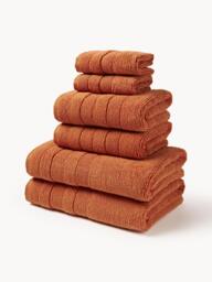 Towel Set Luxe with Striped Border, in various set sizes - thumbnail 1