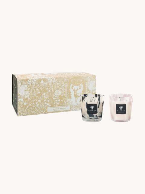 Scented Candles White Pearls & Black Pearls, Set of 2 (Orchid & Grapefruit) - image 1