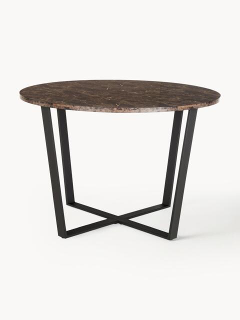 Round Dining Table Amble with Marble Look Table Top, Ø 110 cm - image 1