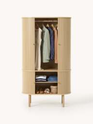 Compact Wardrobe Calary with Fluted Front - thumbnail 3