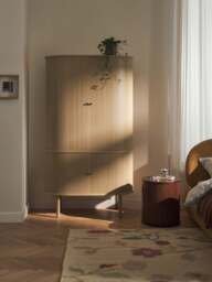 Compact Wardrobe Calary with Fluted Front - thumbnail 8