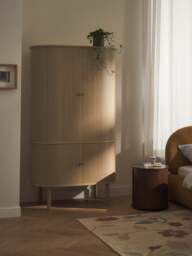 Compact Wardrobe Calary with Fluted Front - thumbnail 9