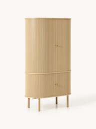 Compact Wardrobe Calary with Fluted Front
