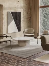 Round Travertine Coffee Table Epic - thumbnail 2