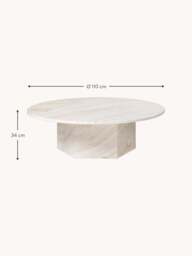 Round Travertine Coffee Table Epic - thumbnail 3