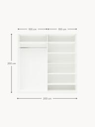 Modular Hinged Door Wardrobe Leon, 200 cm Wide, in various sizes - thumbnail 7
