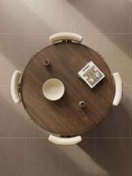 Round Oak Wood Dining Table Nolan, in various sizes - thumbnail 7