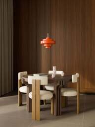 Round Oak Wood Dining Table Nolan, in various sizes - thumbnail 6
