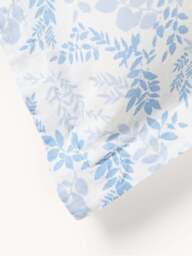 Leaf Print Pillowcase Pola in Linen-Cotton Blend with Flange - thumbnail 6