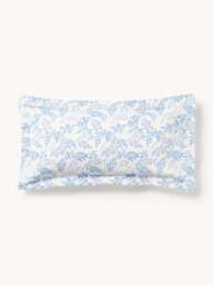 Leaf Print Pillowcase Pola in Linen-Cotton Blend with Flange - thumbnail 3