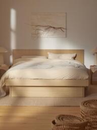Wooden Bed Sato with Drawers and Headboard - thumbnail 2