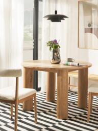 Round Oak Wood Dining Table Ohana, Ø 120 cm - thumbnail 2