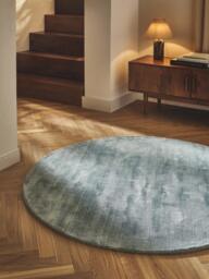 Round Hand-Woven Viscose Rug Jane - thumbnail 7