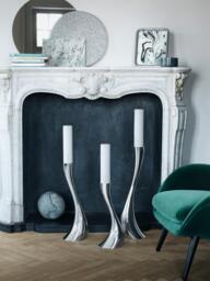 Stainless Steel Candle Holder Cobra in An Organic Shape, H 60 cm - thumbnail 3