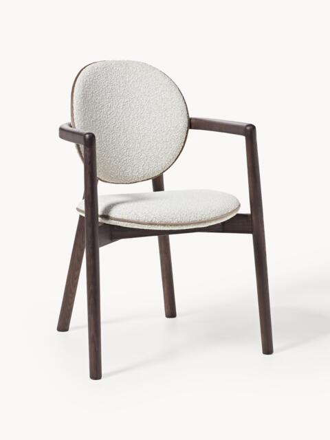 Wooden Dining Chair Maia with Bouclé Upholstery - image 1