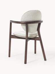 Wooden Dining Chair Maia with Bouclé Upholstery - thumbnail 4