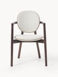 Wooden Dining Chair Maia with Bouclé Upholstery - thumbnail 2