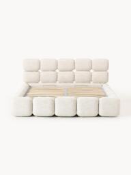 Upholstered Bouclé Bed Tayla with Storage Space - thumbnail 9