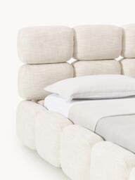 Upholstered Bouclé Bed Tayla with Storage Space - thumbnail 7