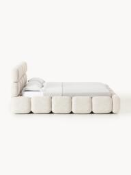 Upholstered Bouclé Bed Tayla with Storage Space - thumbnail 5