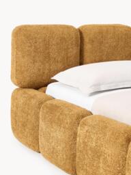 Upholstered Teddy Bouclé Bed Tayla with Storage Space - thumbnail 8