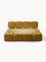 Upholstered Teddy Bouclé Bed Tayla with Storage Space - thumbnail 7