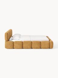 Upholstered Teddy Bouclé Bed Tayla with Storage Space - thumbnail 5