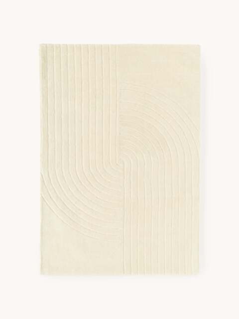 High-Low Wool Rug Mason, Hand-Tufted - image 1