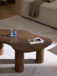 Oak Wood Coffee Table Didi in Organic Shape - thumbnail 8