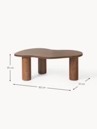 Oak Wood Coffee Table Didi in Organic Shape - thumbnail 9