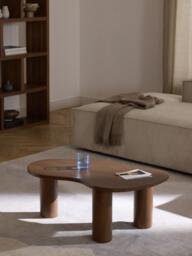Oak Wood Coffee Table Didi in Organic Shape - thumbnail 2
