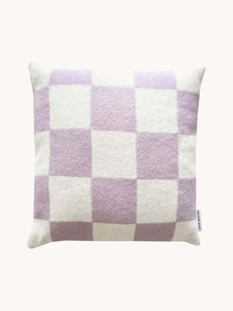 Wool Cushion Cover Level Up with Checked Pattern - image 1