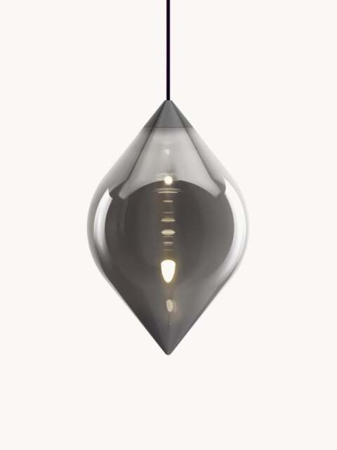 Mouth-Blown Dimmable Pendant Light Flare - image 1