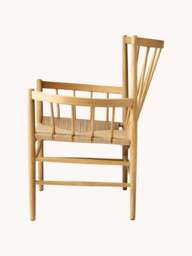 Handwoven Oak Wood Armchair J82 - thumbnail 4